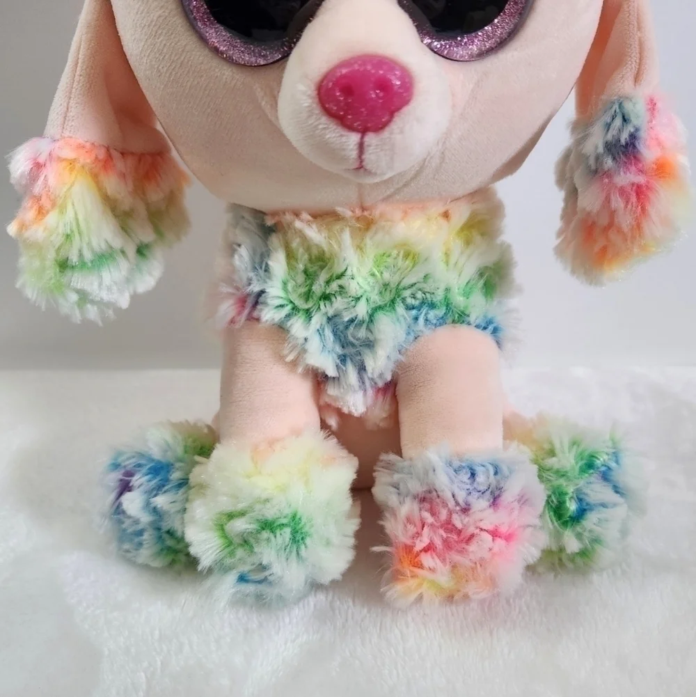 Ty Rainbow Beanie Boos Poodle Dog 10
